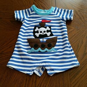 3-6 month pirate romper